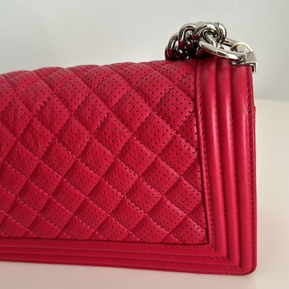 ❌SOLD❌ CHANEL *Limited Edition* Perforated Medium Boy Bag with Silver Hardware - Picture 10 of 17